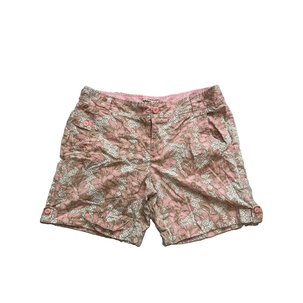 Y2K Route 66 Shorts Juniors Pink Cotton Blend Printed Cargo Short Size 11